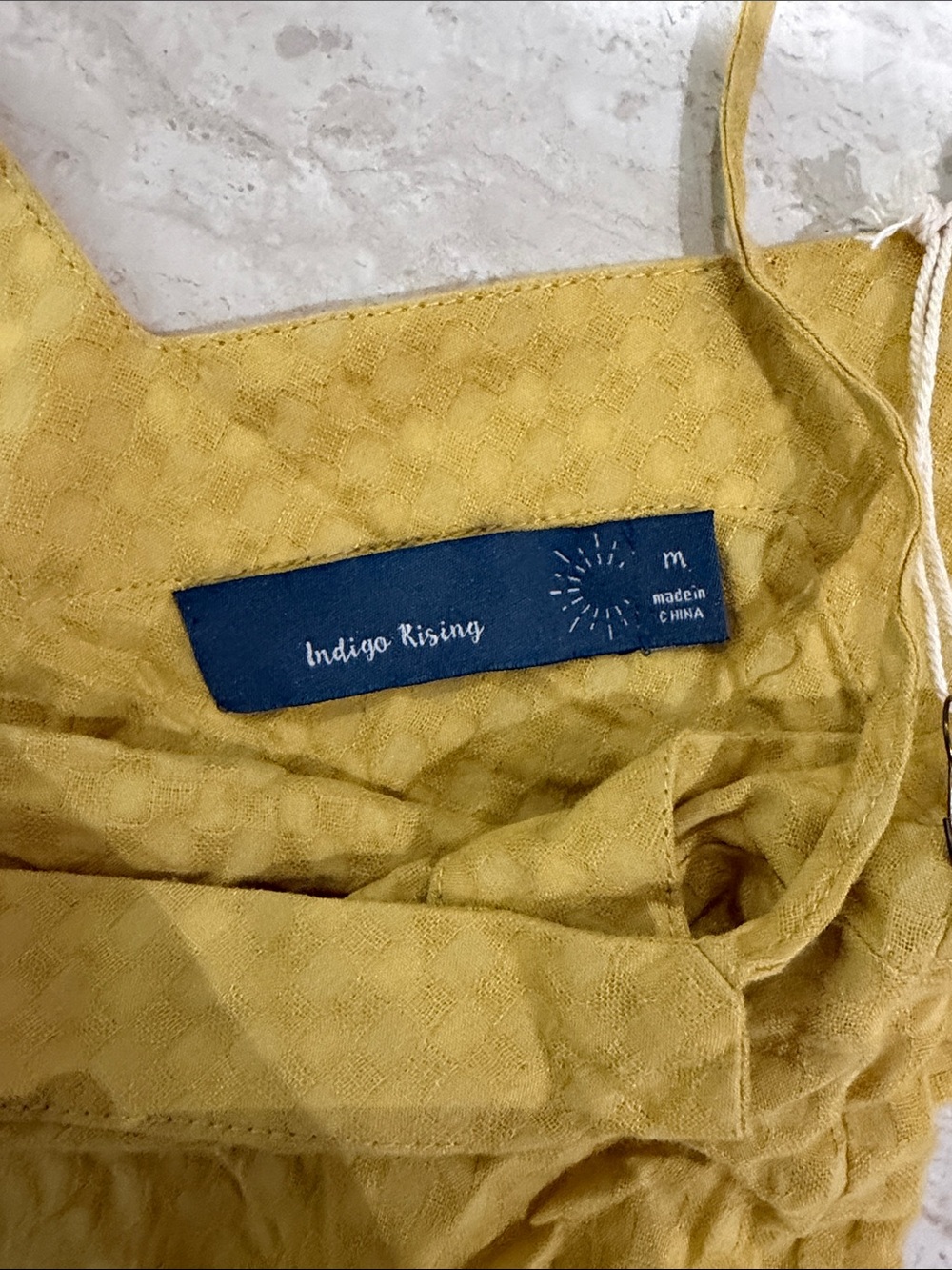 Yellow Button-Front Spaghetti Strap Cami - Picture 2 of 2